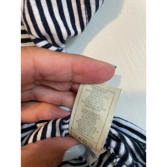 7 For All Mankind short sleeve top boat neck striped lightweight 24 mo - Picture 5 of 6